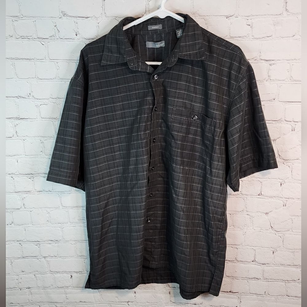 Men's Bruno "sueded" longsleeve button-down shirt, size Large